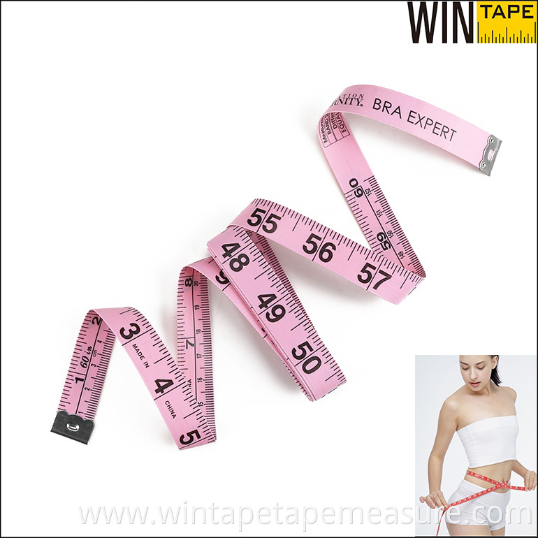 Bra size measurement promotional metric tape in pink 99 cents store